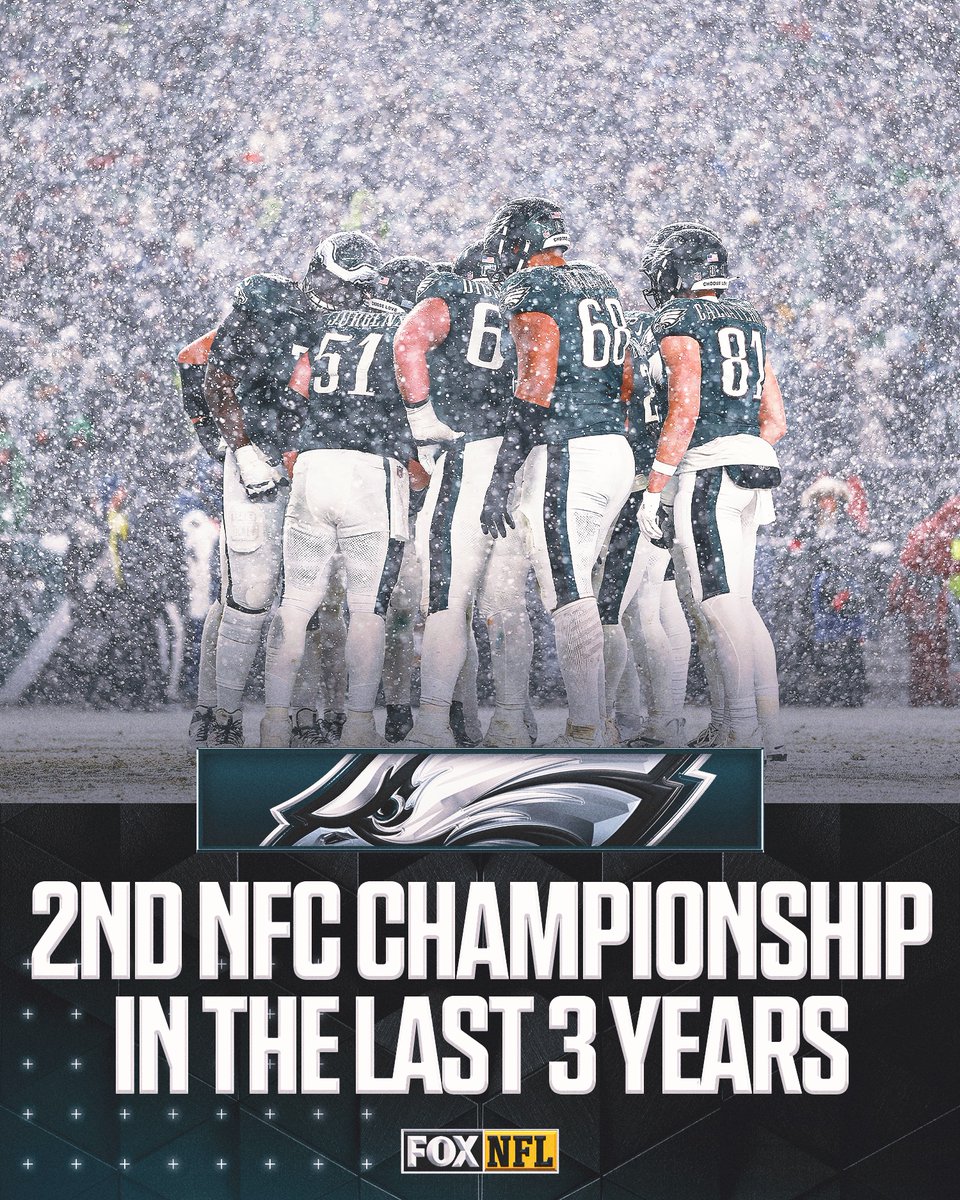 The Eagles are making their 2nd NFC Championship appearance in the last 3 years! 👏