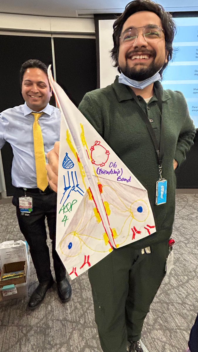 Our department hosted another fantastic wellness event for residents and faculty! We got creative by making paper airplanes and participated in some friendly competition in categories like distance, accuracy, aesthetics, UAP and more!✈️🎨
#Neurology #Residency #OUHealth