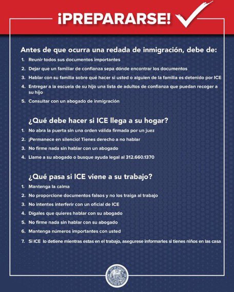 ICE plans to target big cities such as Chicago, Los Angeles , Phoenix, and New York City. Starting Tuesday, January 22nd, there will be mass deportations with families being forced apart.

-We pray for everyone affected by this.
