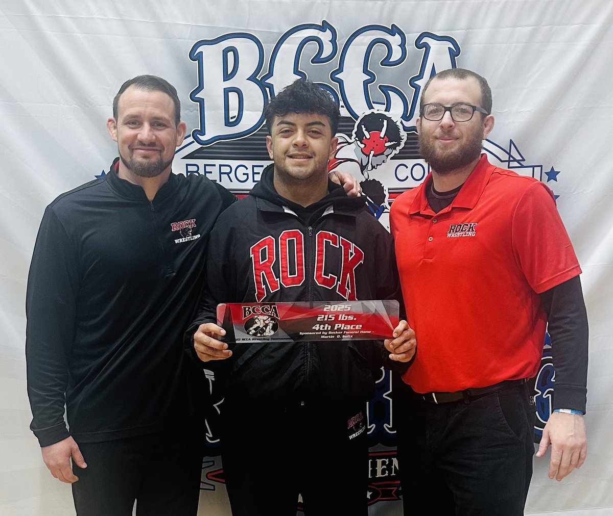 Congratulations to Captain Adrian Galvez for taking 4th place at the Bergen County Tournament at 215 pounds! #ROCKWRESTLING