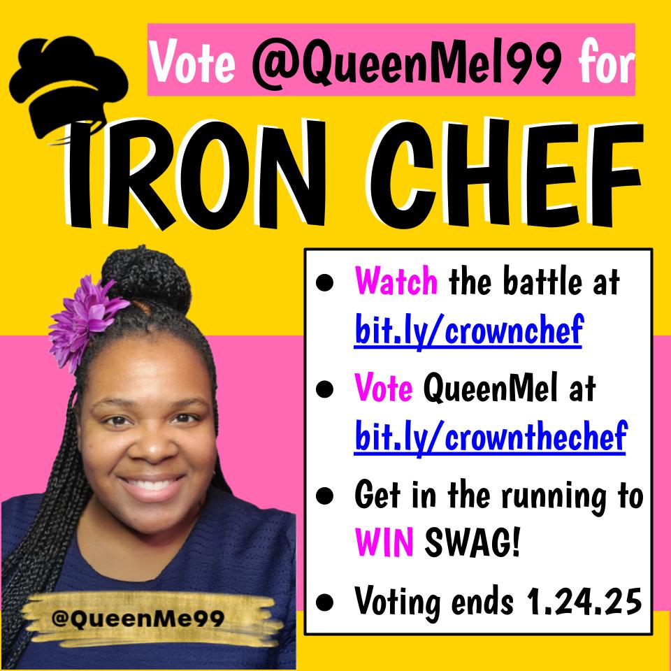 QueenMel99's tweet photo. Help crown me IRON CHEF!
🎥Watch the App battle: https://t.co/eFQQjj2ZD2
✔ Vote for your girl: https://t.co/IrbTOmYOoC
😍Win swag!
@eduprotocols @mrshowell24 @lunchladyedu @AdobeForEdu @KamiApp @GoogleForEdu
#AdobeEduCreative #AppBattle https://t.co/iFq82oKLxO
