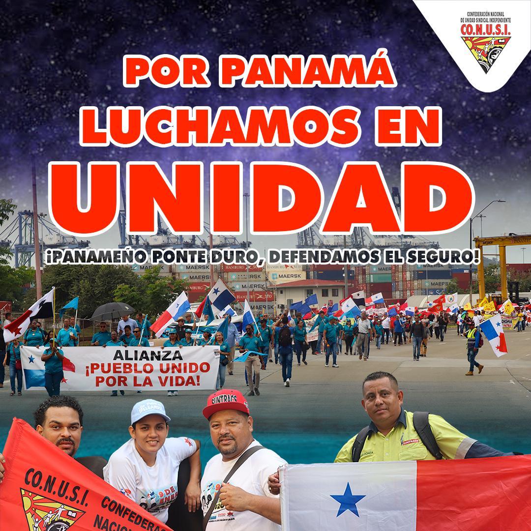 hvg_25's tweet photo. 🇵🇦 Por Panamá, luchamos en unidad ✊

¡ Defendamos juntos el Seguro Social y los derechos del pueblo. 
Es momento de mantenernos unidos por la vida y el futuro de nuestra nación. 🚩

#EstaCajaSeDefiende
#EstaPatriaNoSeVende

¡La lucha continúa con fuerza y unidad! 🇵🇦 https://t.co/BbLWQggLON