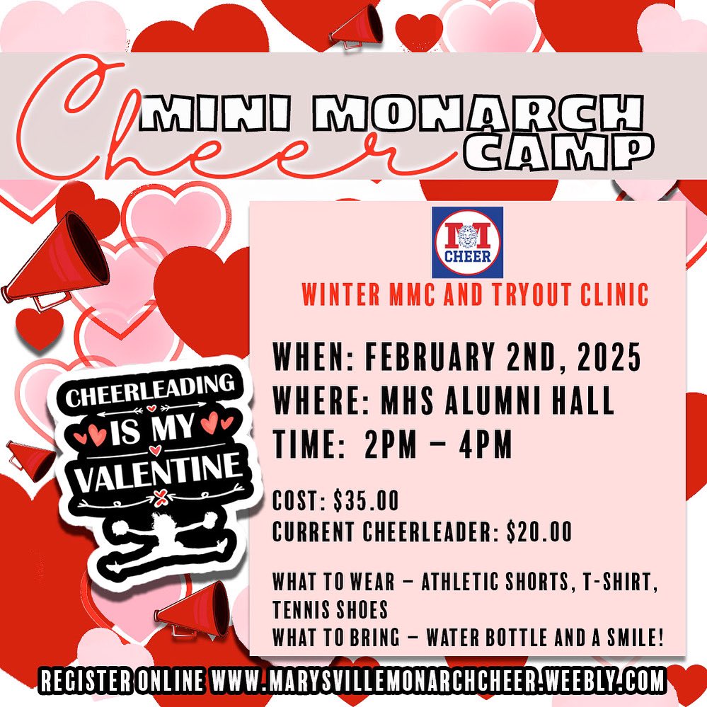Time is running out! The last day to register for Mini Camp and the Tryout Clinic is this Wednesday, January 22 - sign up today using the link below ♥️💙🦁📣

docs.google.com/forms/d/e/1FAI…