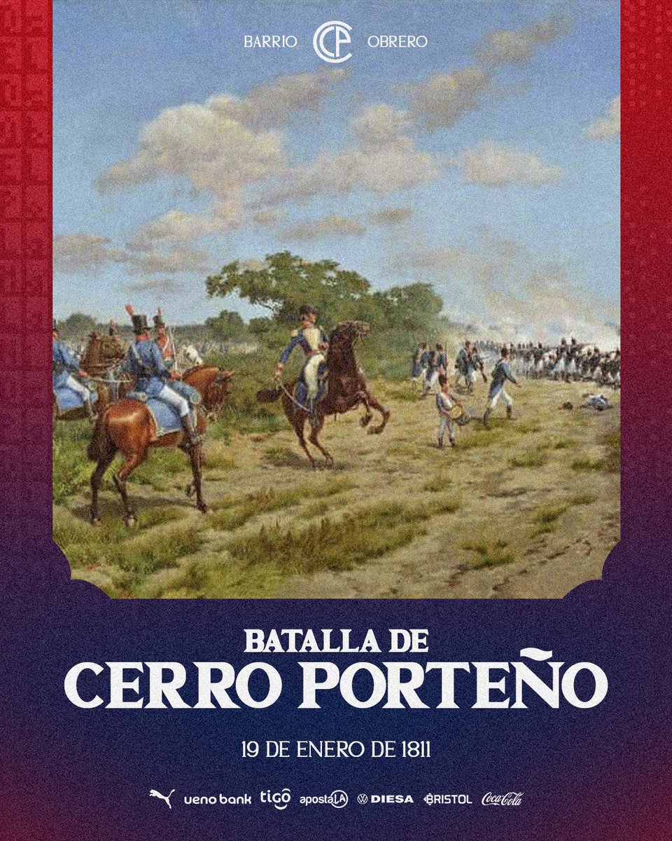 Hace 214 años se libraba la Batalla de Cerro Porteño, el primer triunfo de nuestra nación y un paso fundamental para nuestra independencia 🇵🇾

¡En Cerro Porteño nació la patria! 🔵🔴