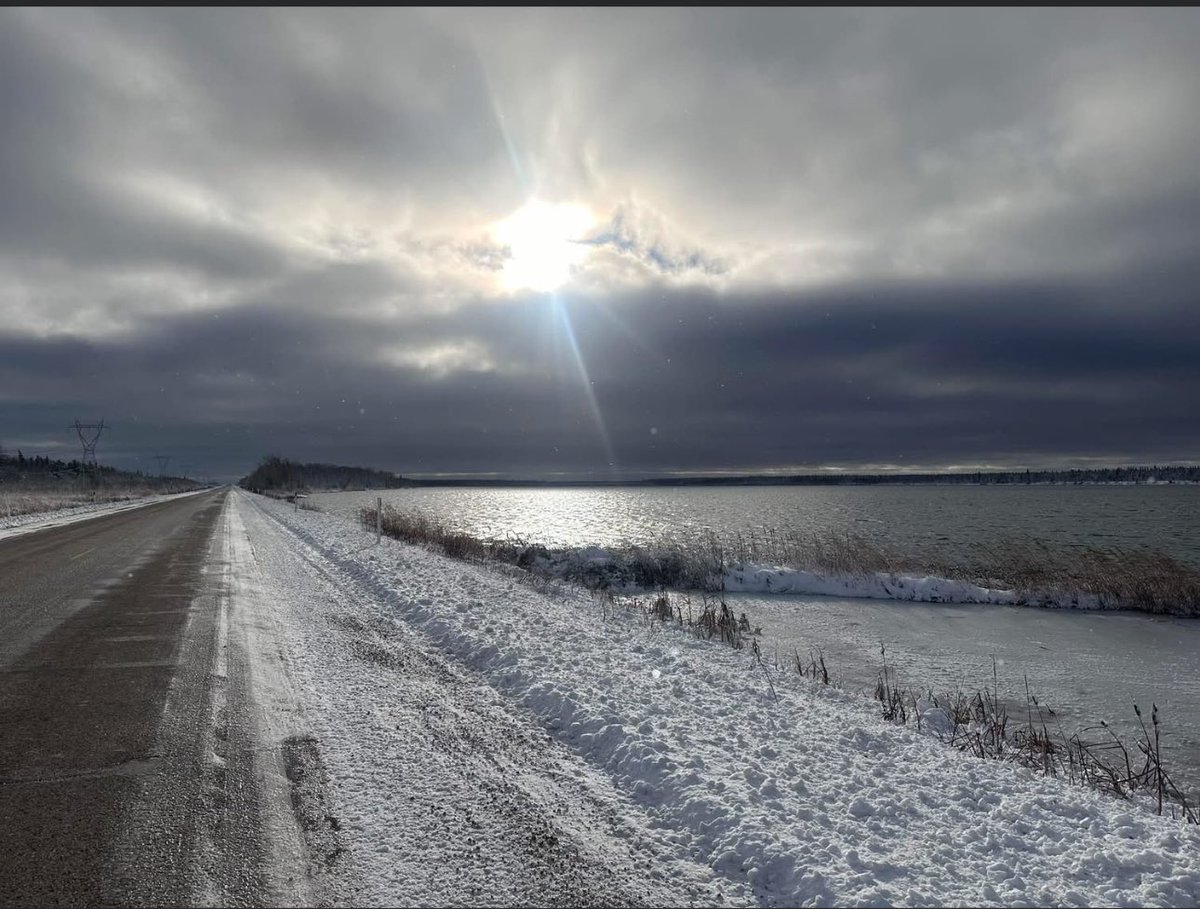 Kengadders's tweet photo. Number# Highway &amp; Saskatchewan River https://t.co/ba0EFdUvVV