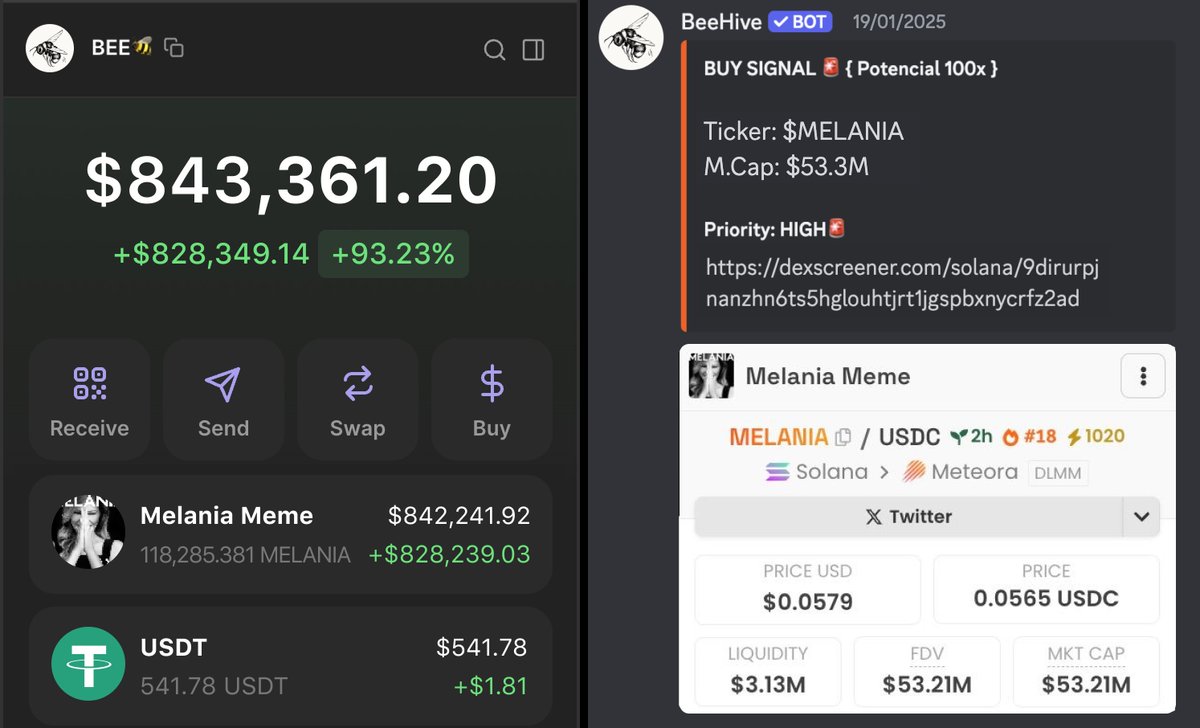 My private ds bot called #MELANIA at $53M

People with access made 125x on this call

Do u want to join my ds ?

I will send FREE invite to 50 random ppl who:

Like / Rt / comment

Must be following, results in my TG 👇