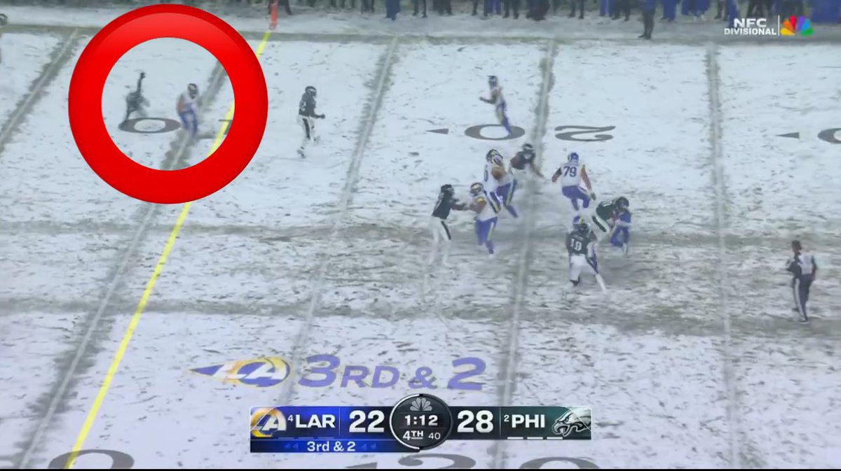 rams_szn's tweet photo. If we block Jalen Carter,  Stafford likely has Higbee for a touchdown.

Brutal. https://t.co/bI3L8xAs24