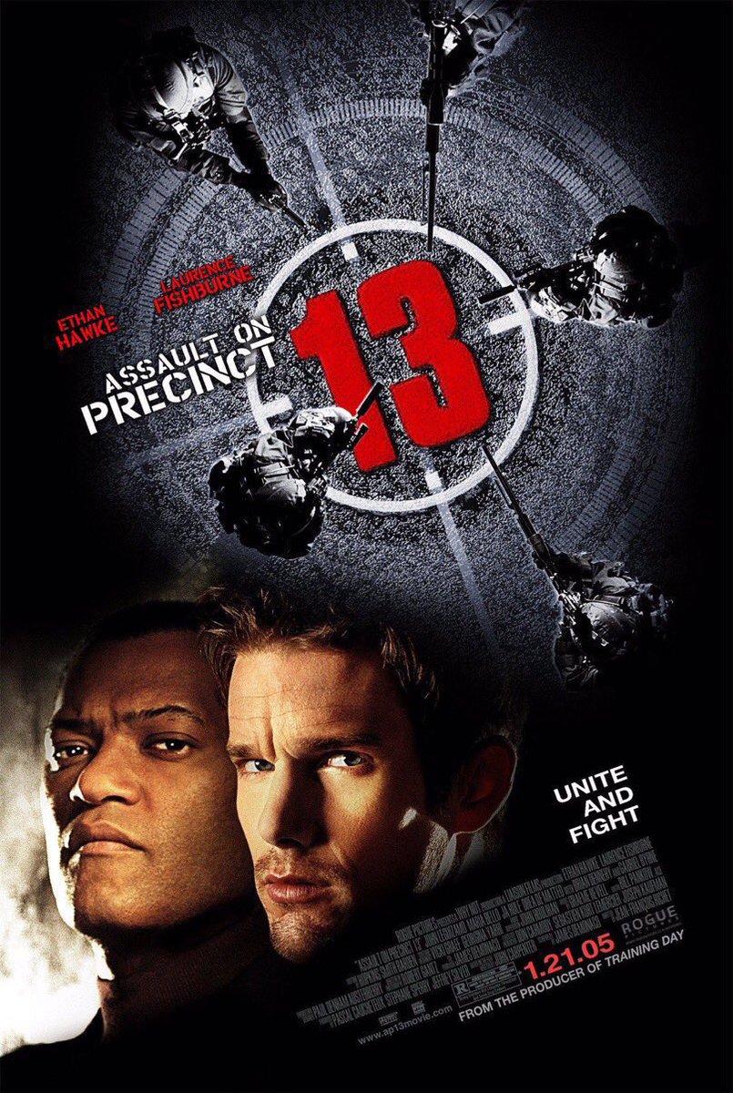 FilmNewsNos's tweet photo. 🎬MOVIE HISTORY: 20 years ago today, January 19, 2005, the movie ‘Assault on Precinct 13’ opened in theaters!

#EthanHawke #LaurenceFishburne #GabrielByrne #DreaDeMatteo #MariaBello #BrianDennehy #JohnLeguizamo #JaRule #CurrieGraham @AishaHinds @realhughdillon @welliver_titus https://t.co/wfJCoyoD1F