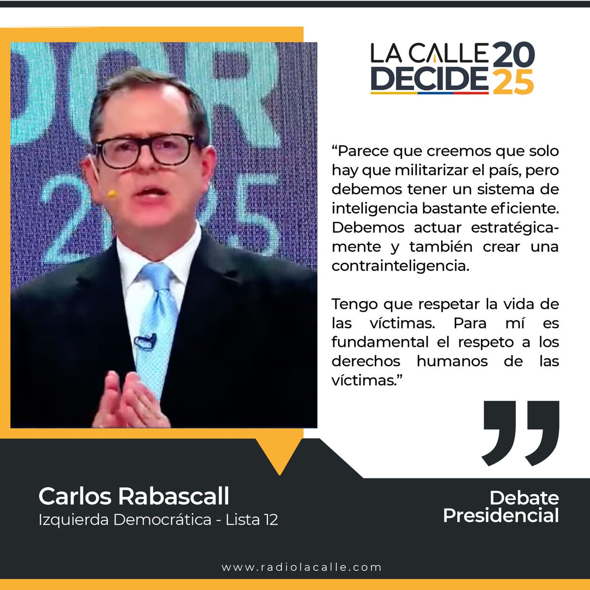 Esto indica el candidato Carlos Rabascall del partido Izquierda Democrática (12) sobre la seguridad y la prevención del crimen ⬇️
#DebatePresidencial2025 
#LaCalleDecide2025