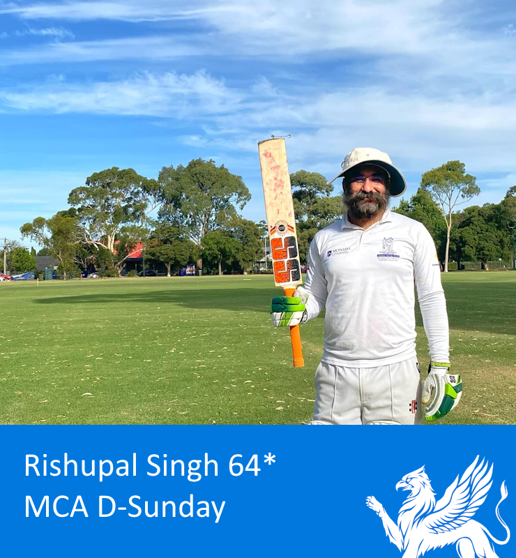 Rishupal Singh 64* v Brunswick