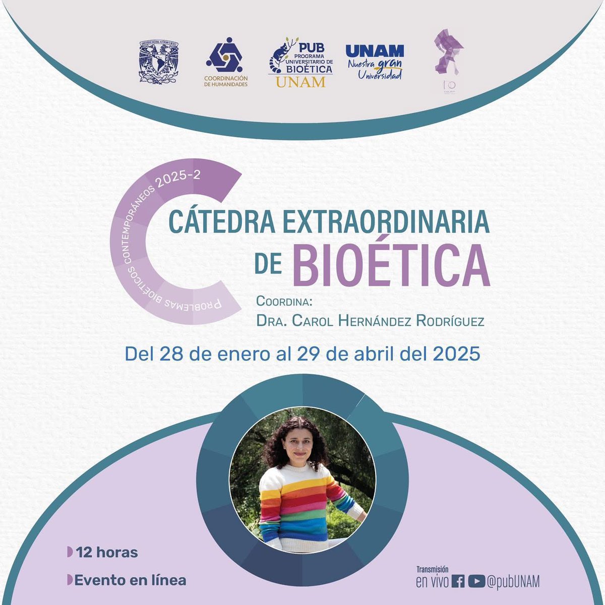 bioeticaunam's tweet photo. ¡Ya faltan muy pocos días para que comiencen los #MartesDeCátedra! 😉 https://t.co/aw9VBXadAV