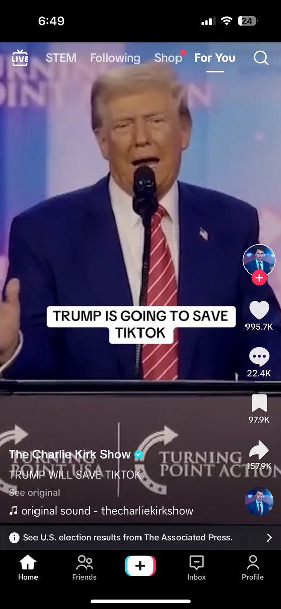 SebiOnFilm's tweet photo. Charlie Kirk video recommended to me as soon as I open the app

#itsalreadystarting https://t.co/PpDcSPkF0b