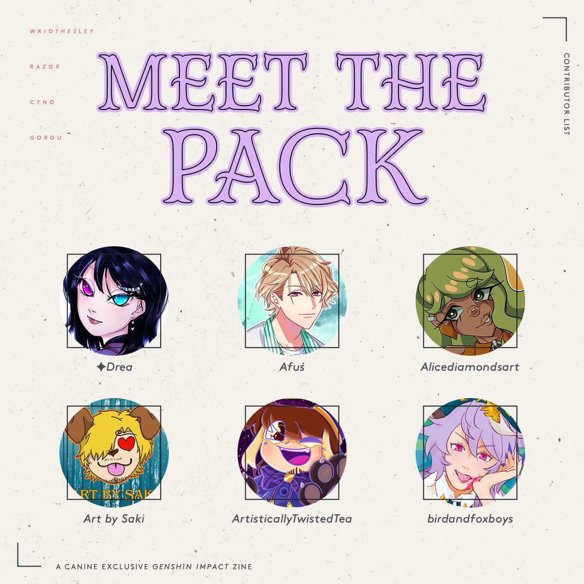 bycmykae's tweet photo. 🐺 It's time to meet the pack 🐾 

Check out the contributors from Puppy Love: 

@SillyDwea 🐾 Afuś 🐾 @alicediamondart  
@Art_by_Saki 🐾 ArtisticallyTwistedTea 🐾 birdandfoxboys https://t.co/o9OEv3c4qm