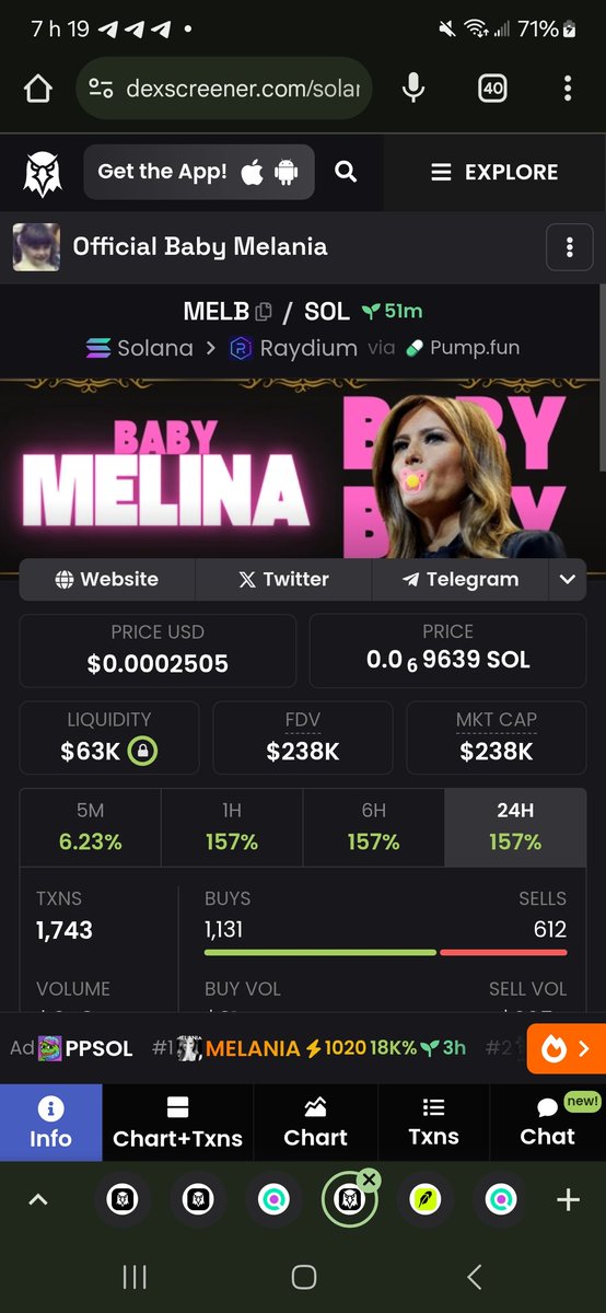 killexqc69's tweet photo. @realdogen Baby melania token made before main one !! Look on pump... $bmelania #bmelania

https://t.co/gfPOSV1TW5

https://t.co/tSDA7X1SSR https://t.co/cGBYWUSki1