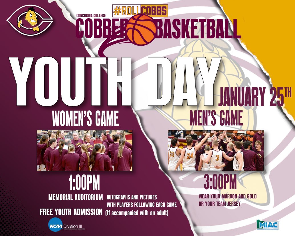 CobberWbb (@cobberwbb) on Twitter photo ATTENTION YOUTH BALLERS‼️This SATURDAY Afternoon We Would Love To Fill Memorial With Your Energy! 👊🏀🌽 <a href="/CobberHoops/">Cobber Basketball</a> #BeOurGuest #RollCobbs ATTENTION YOUTH BALLERS‼️This SATURDAY Afternoon We Would Love To Fill Memorial With Your Energy! 👊🏀🌽 <a href="/CobberHoops/">Cobber Basketball</a> #BeOurGuest #RollCobbs