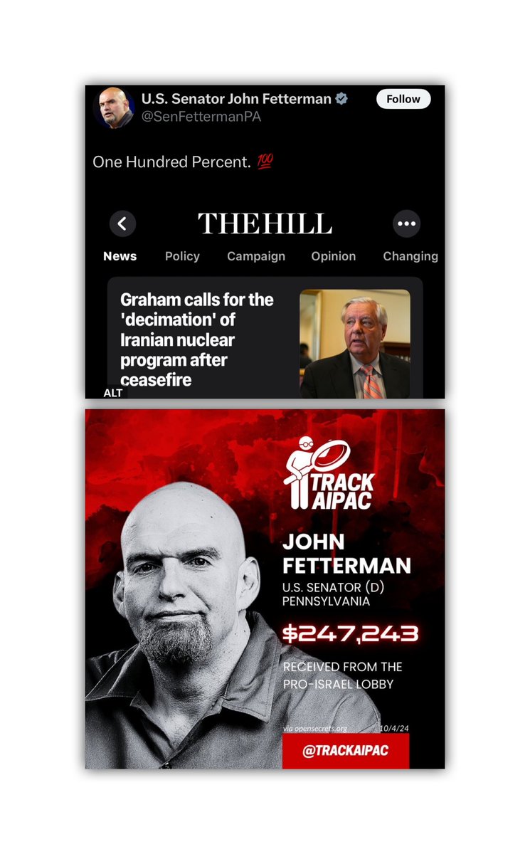 GenXGirl1994's tweet image. Israel 1st Foreign Agents in Congress

#22 John (Brain Damaged) Fetterman

Seriously, I can’t write anything sarcastic. He need’s medical help before he and Likud Lindsay start WWIII. 

Israel Lobby controlling him like this is abuse of people with severe disability