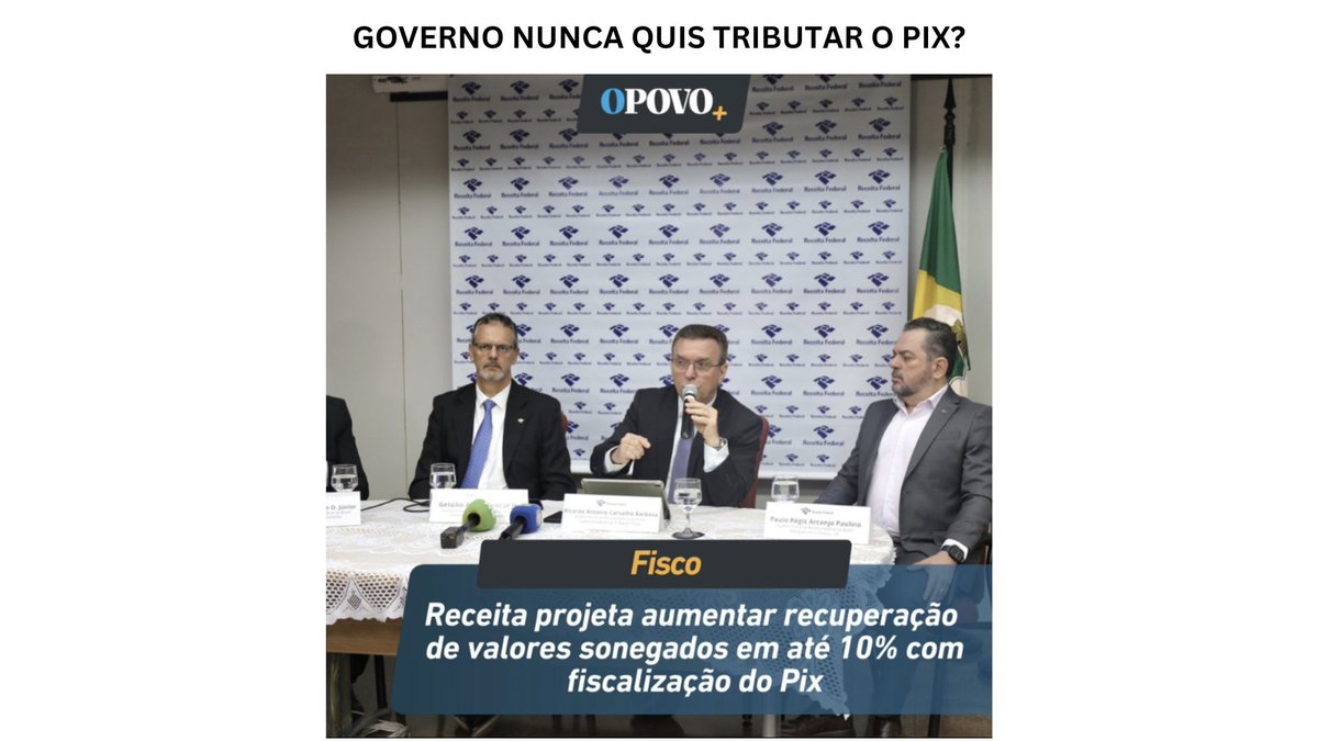 TheGabrielCesar's tweet photo. 6- “O governo Lula nunca defendeu a taxação do PIX”

DISTORCIDO: na verdade, a preocupação não é com taxa sobre PIX, e sim sobre a renda a partir do monitoramento do Pix.

O chefe da divisão de fiscalização da Receita Federal no estado do Ceará, Getúlio de Alencar, disse à imprensa que a Receita tinha a expectativa de aumentar “em até 10% a recuperação de valores sonegados, a partir do monitoramento do PIX e de cartões de crédito”.

Um exemplo dado foi de você vender sua geladeira usada, a receita irá saber e isso poderia “acender um alerta”.

Ou seja, não se trata do imposto “sobre o PIX”, e sim sobre a sua renda auferida pelo monitoramento do PIX. Isto é claro para a maior parte das pessoas no debate.

Você pode perceber como toda peça de propaganda do governo nessa Medida Provisória fala sobre garantir que não haja tributo no “uso” do PIX, sendo que esta nunca foi a preocupação das pessoas - e sim tributação sobre os valores movimentados no Pix.

Há inclusive uma emenda do dep Gilson Marques nesta Medida Provisória para que - de fato - quem receba valores até o limite do MEI seja isento, descontando as despesas de seu negócio até o limite do MEI.

Essa é a direita que "odeia o ambulante", segundo Erika Hilton? O parlamentar que apoia o pequeno comerciante deveria, ao menos, ler o texto (https://t.co/JhhVK50tLt)