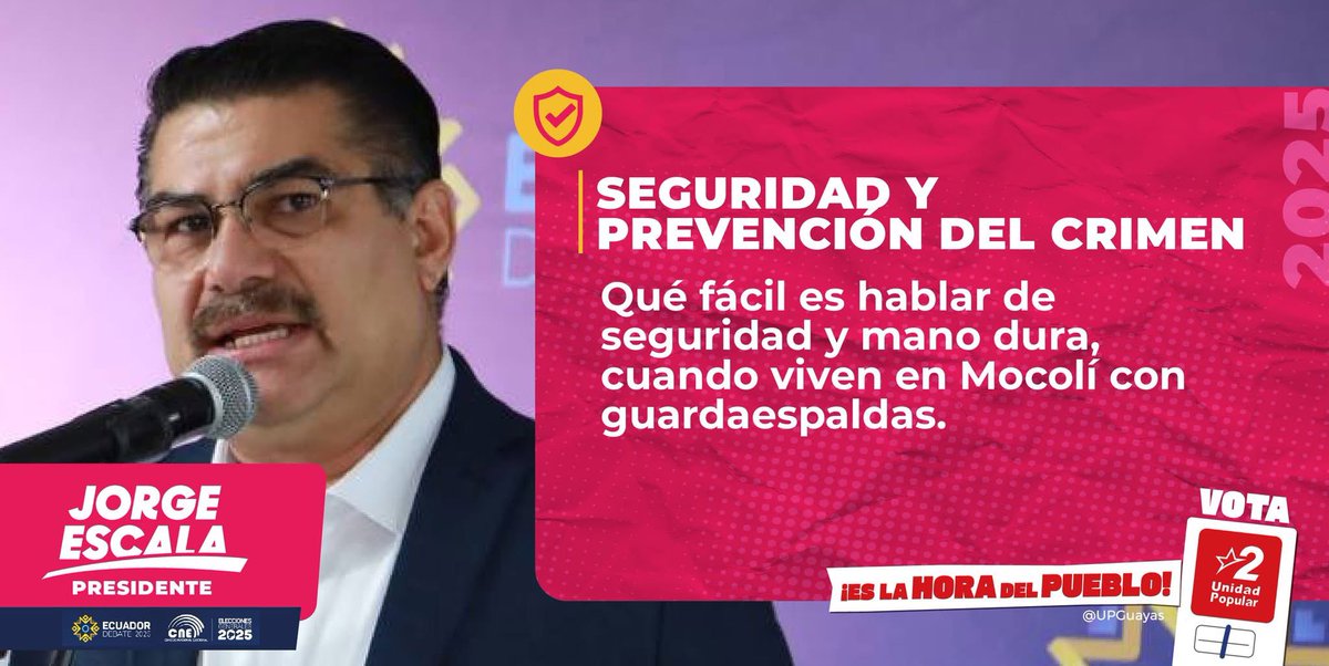 Jorge Escala.
Un nuevo argumento que lo diferencia de los otros candidatos.