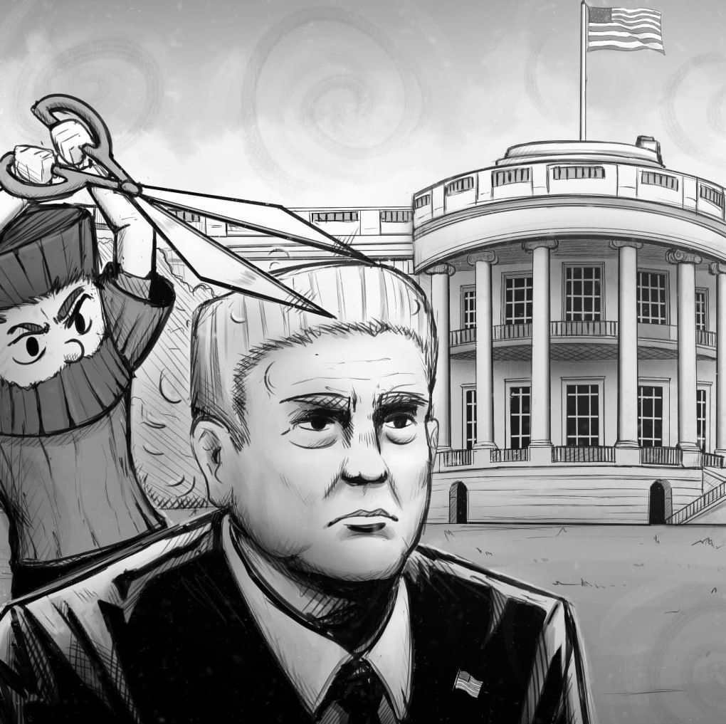STICK_Memeland's tweet photo. A new look for the White House, Mr. President? 🏛️✂️ Stick is ready to work on your style! 😄
@realDonaldTrump 
 #NFT #STICK #WhiteHouse #Design https://t.co/ZlyS0zdpHv