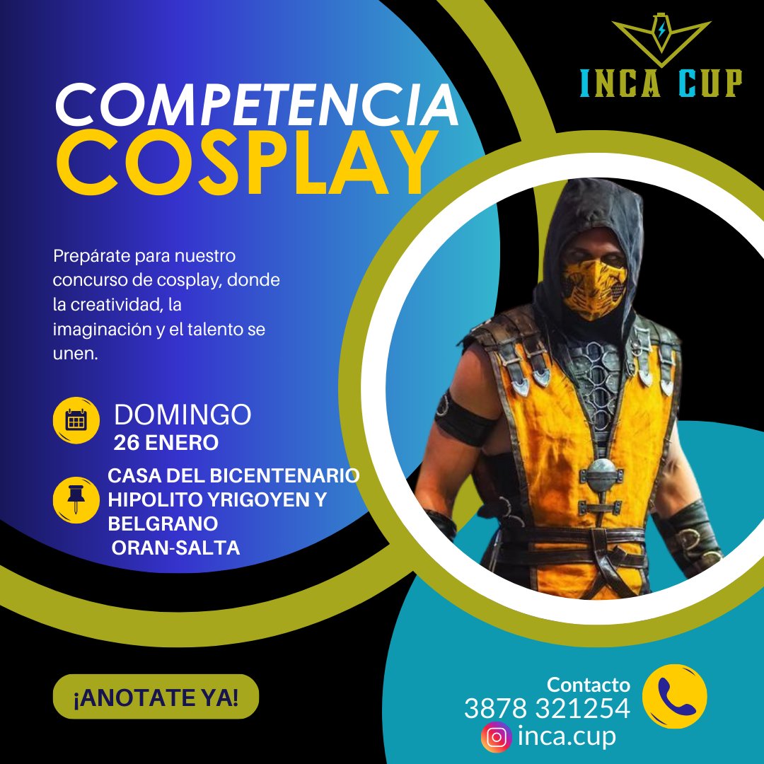 INCA_CUP's tweet photo. ¿Tienes lo que se necesita para impresionar con tu creatividad y talento?

Únete al concurso de cosplay y gana impresionantes premios

#cosplay #competencia #premios https://t.co/6UzYlLP0m2