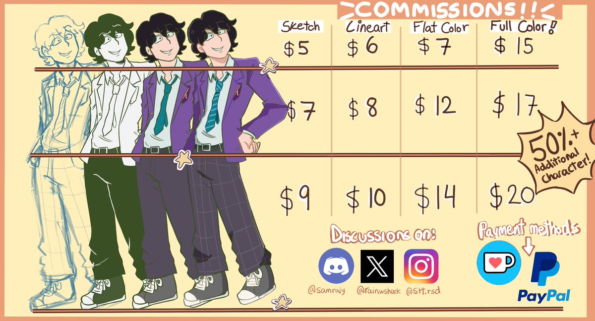 rainwshark's tweet photo. I FINALLY OPEN COMMISSIONS ! !
dm me if you're interested :3
https://t.co/rHs8cGNma3

#commissionsopen #digitalart #art https://t.co/l8W52pewTJ