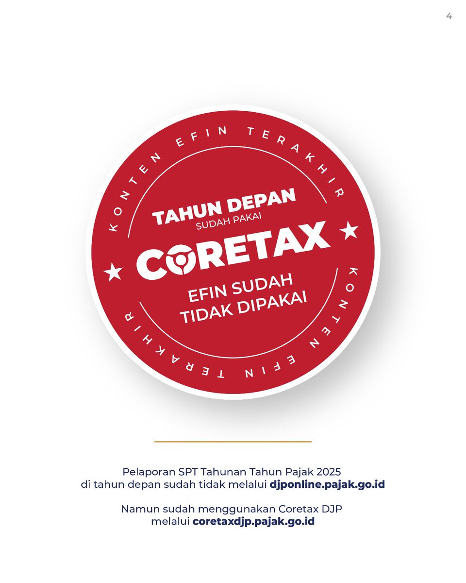 DitjenPajakRI's tweet photo. Lupa EFIN? Tenang, Cek Info Ini

Jika #KawanPajak, lupa EFIN untuk lapor SPT Tahunan Tahun Pajak 2024, #KawanPajak bisa mengikuti panduan di yang ada di infografis ini. 

Untuk informasi lebih lanjut, #KawanPajak dapat menghubungi Kring Pajak di 1500200 atau @kring_pajak atau Kantor Pajak terdaftar.