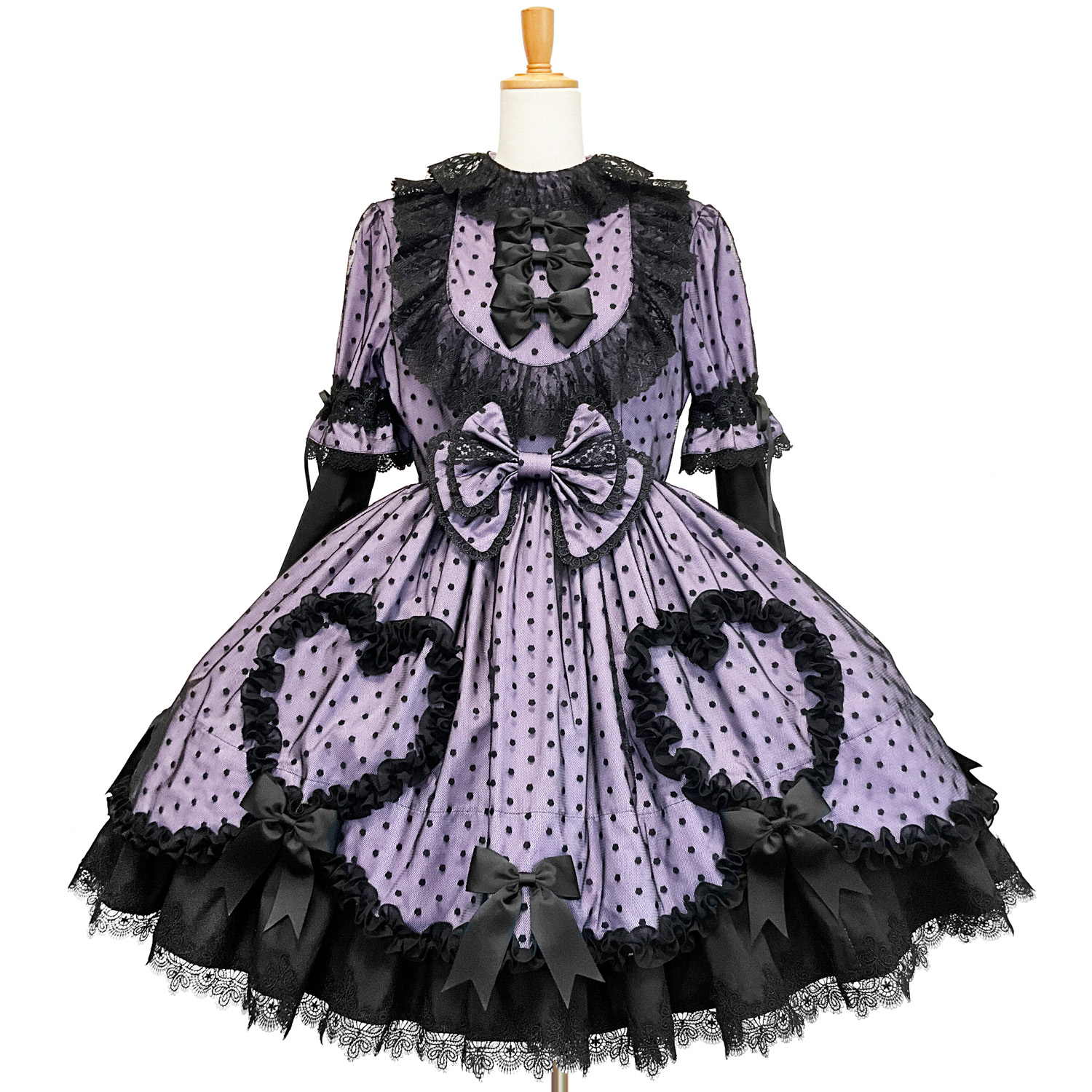 クラシカルVictorian優雅ワンピース黒 ANDROMEOアンドロミオ