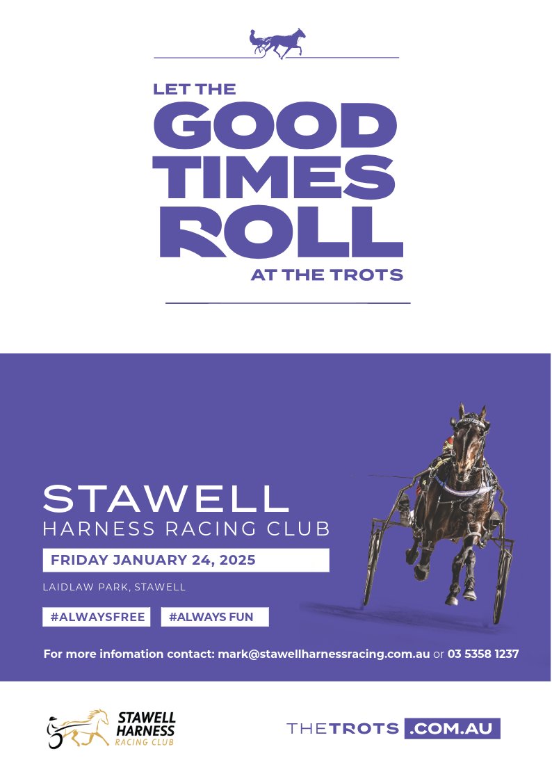 Nominations extended for Stawell Jan 24 till 7.30am Jan 21. Short in the maiden Pace and Maiden Trot. #trots