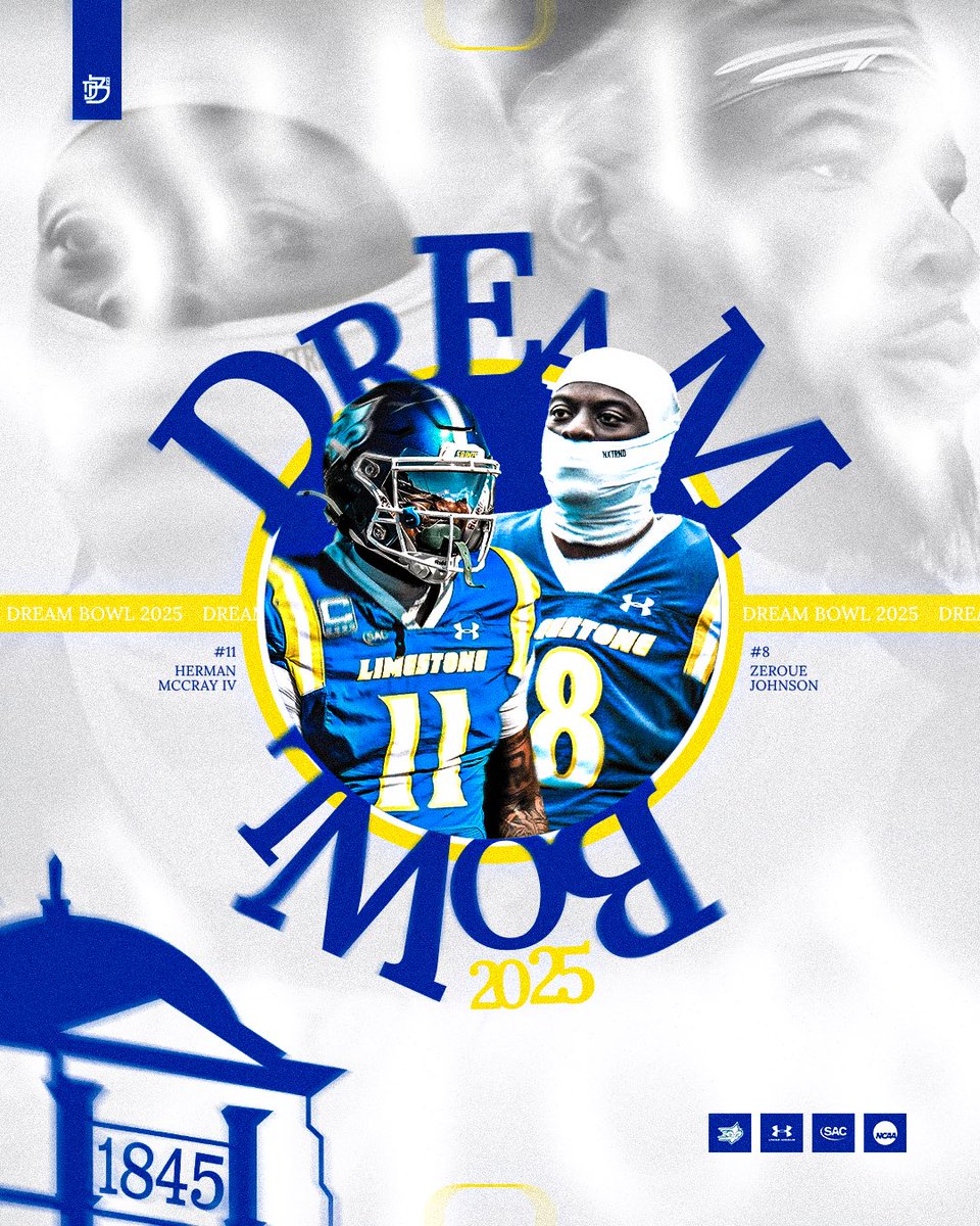 Limestone Saints (@limestonesaints) on Twitter photo A huge shoutout to our very own Herman McCray IV and Zeroue Johnson for competing in the 2025 Dream Bowl! 🏈
<a href="/LimestoneFB/">Limestone Football</a> A huge shoutout to our very own Herman McCray IV and Zeroue Johnson for competing in the 2025 Dream Bowl! 🏈
<a href="/LimestoneFB/">Limestone Football</a>