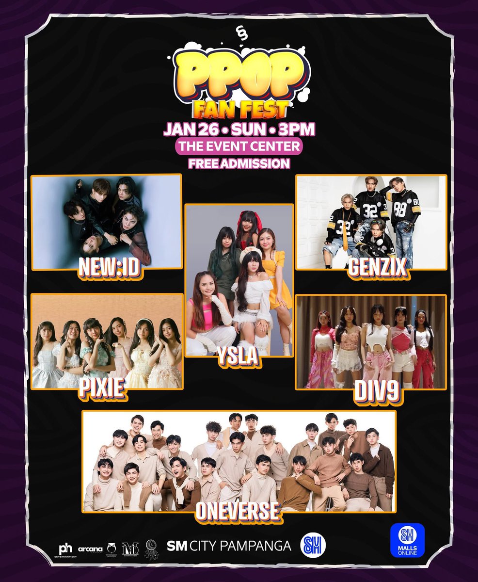 [EVENTS] PPOP FAN FEST #GenZix

📍 SM Pampanga, Atrium
🗓️ January 26,2024 Sunday 3PM

#GenZixReCreate #DontPickMeByGenZix #LSSByGenZix #SalarinByGenZix #PPOP