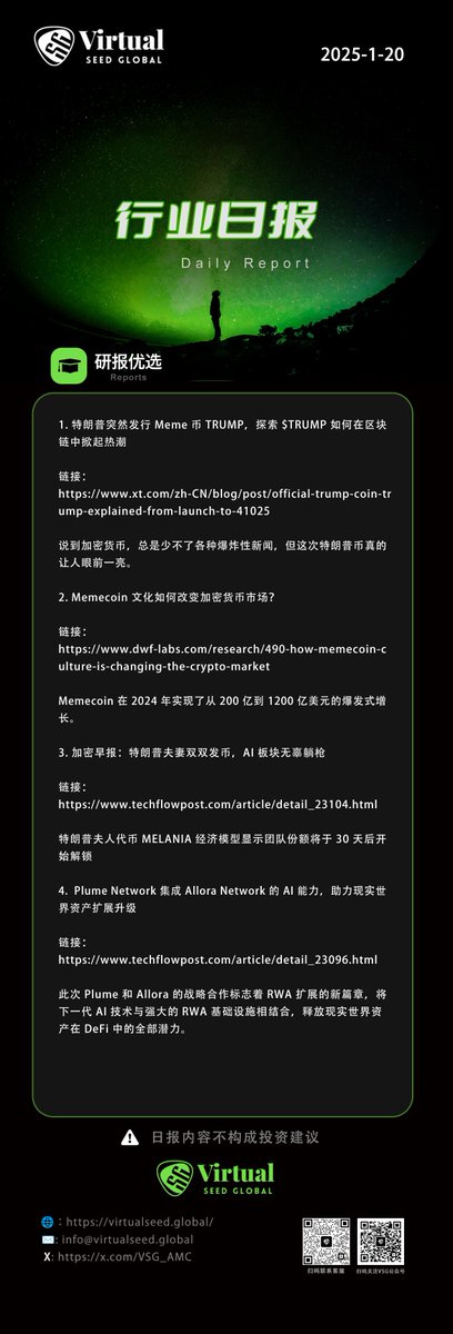 📢VSG-最新行業日報

⭐️市場行情
⭐️熱點新聞

👇速來圍觀👇
notion.so/vsgfund/202501…