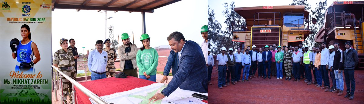 एनएमडीसी लिमिटेड दोणिमलै काम्प्लेक्स में 'गणतंत्र दिवस दौड़ 2025' का आयोजन 'वर्ल्ड बॉक्सिंग चैंपियन एवं एनएमडीसी की ब्रांड एम्बेसडर कुमारी निख़त ज़रीन' द्वारा दिनांक 19.01.2025 को किया गया।