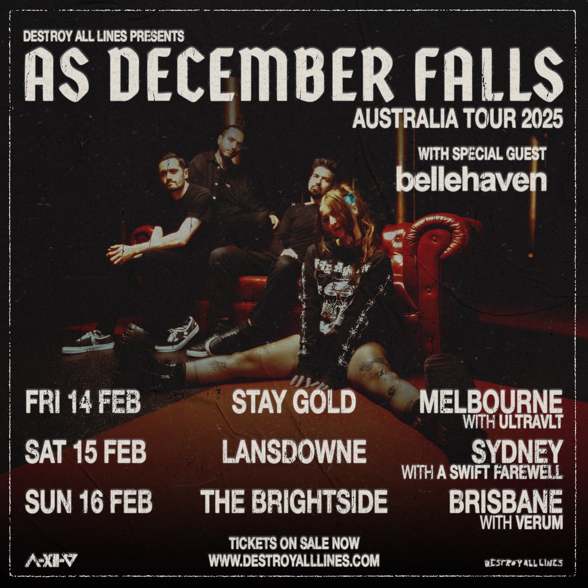 A Swift Farewell (@swiftfarewellau) on Twitter photo Starting the year off right, we are excited to be supporting UK pop-punk icons <a href="/AsDecemberFalls/">As December Falls</a> in Sydney this Feb, alongside the most beautiful angels in <a href="/bellehavenband/">Belle Haven</a>
Tickets are selling fast, link in bio <3 Starting the year off right, we are excited to be supporting UK pop-punk icons <a href="/AsDecemberFalls/">As December Falls</a> in Sydney this Feb, alongside the most beautiful angels in <a href="/bellehavenband/">Belle Haven</a>
Tickets are selling fast, link in bio <3