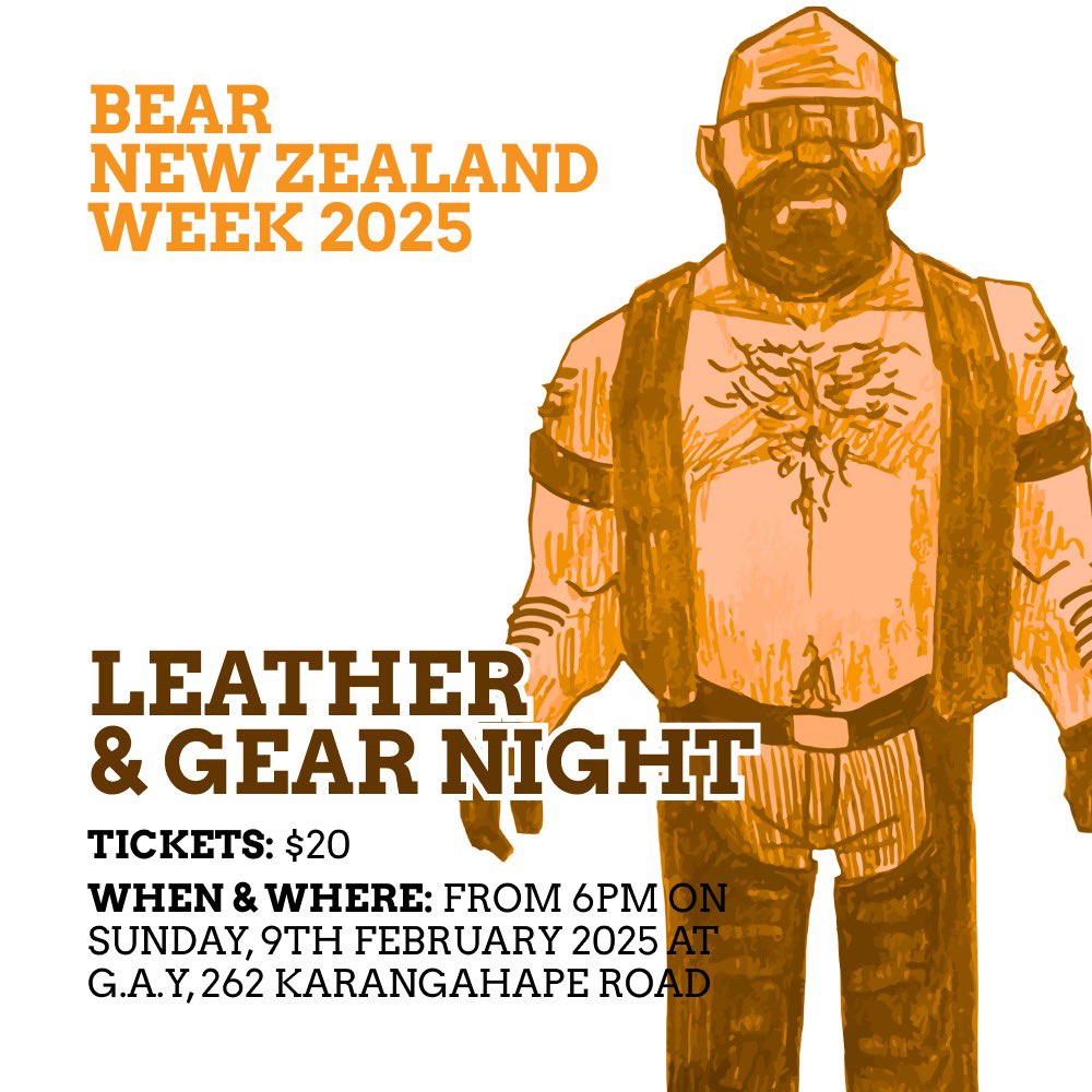 What you doing Sunday 9th Feb - come along to the Leather and Gear night at GAY Auckland ⛓️ 🐶 😈👀

Looking for a party…who am I gonna see there? 

$20 tickets come along and get your leather or pup on

tickets.bearnewzealand.co.nz/event/leather-…