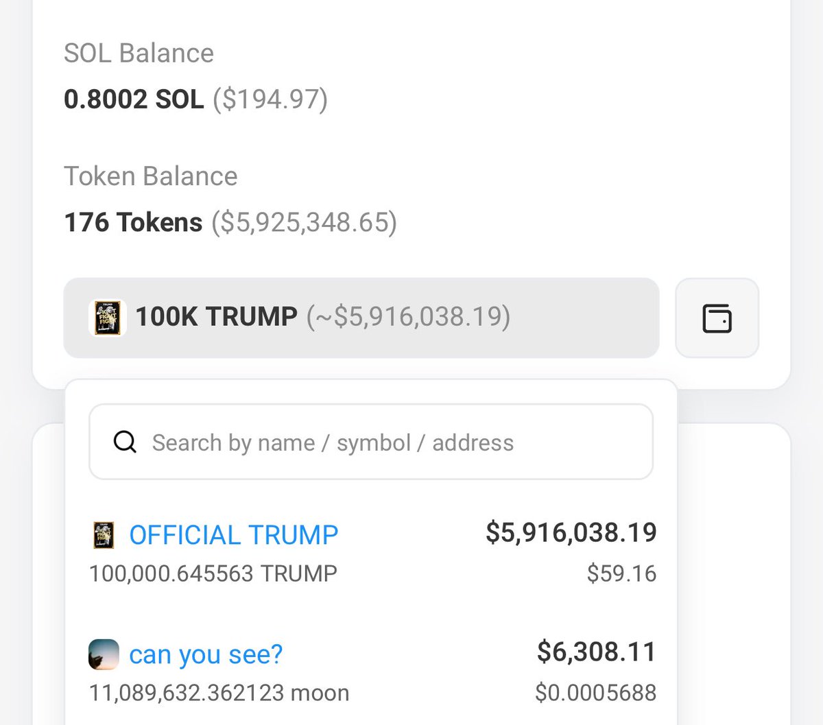 Can you see? $TRUMP whale knows what’s up.

<a href="/echowxyz/">Echow</a> by <a href="/QuentinMerabet/">Quentin Merabet</a> 

Ticker is $MOON
CA: 6fYLNrp7ymmNy2kJnqJNFDpbSkyzQdS6i4kwfe5kpump