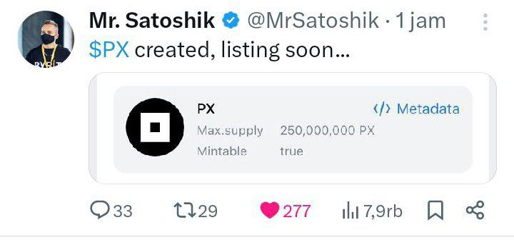 DeLimit99's tweet photo. $Px https://t.co/F8wPB0Op92