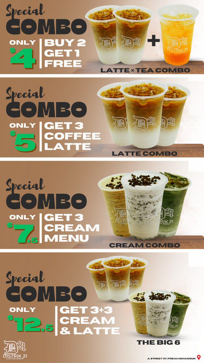 WASenderPro's tweet image. Nikmati Menu Kopi dan Teh Terbaik dengan Promo Menarik di Distrik21 Coffee Bar  Sihanoukville! vermillioncoffeebilliard.com/menu-kopi-dan-…