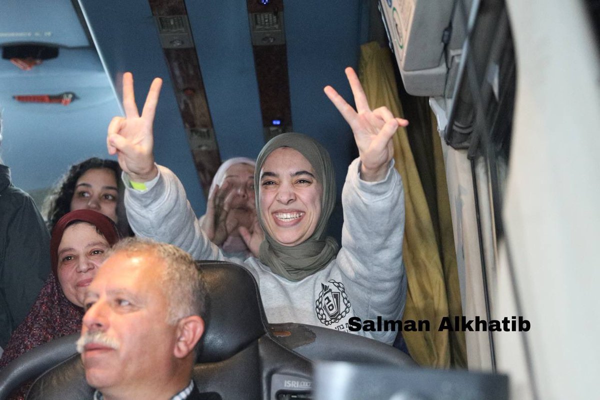 Photos of some of the Palestinian women and children ,captured by Israel ,meeting their families last night. 69 Palestinian women and 21 Palestinian children were released from Israeli prisons yesterday in exchange of the release of three Israeli women.
