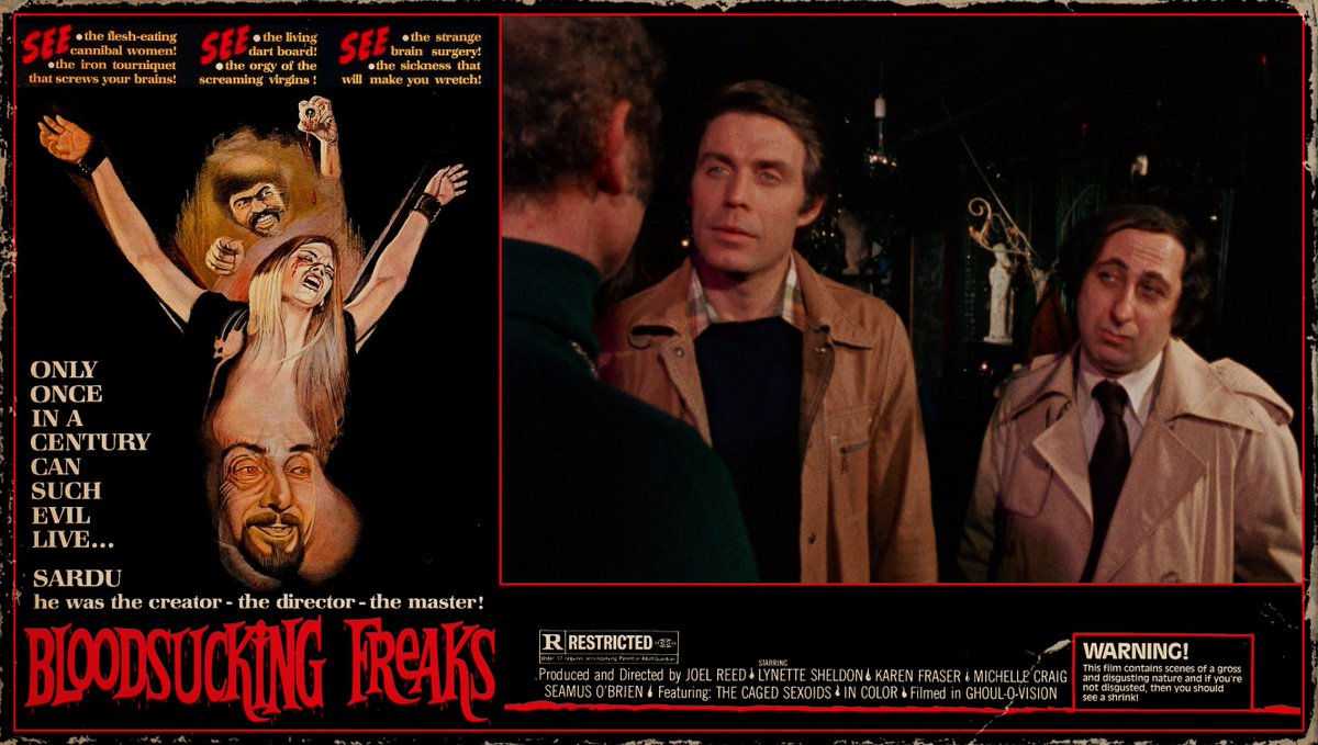 videovampir's tweet photo. "SARDU: he was the creator - the director - the master!"
#bloodsuckingfreaks #joelmreed #seamusobrien #luisdejesus #vijukrem #nilesmcmaster #danfauci #artwork #lobbycard https://t.co/dVoWV4QBMH