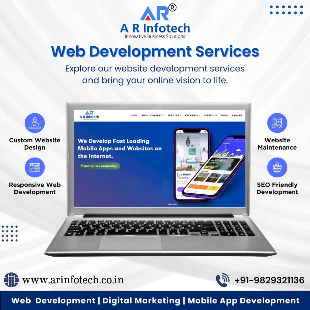 ARInfotech's tweet image. Get Professional Web Development Services from A R Infotech
.
Visit now: arinfotech.co.in
.
Call us: +91 -9829321136
.
#webdevelopment #webdevelopmentcompany #webdevelopmentservices #websitedevelopment #brandbuilding #businessgrowth #creativewebsitedevelopment