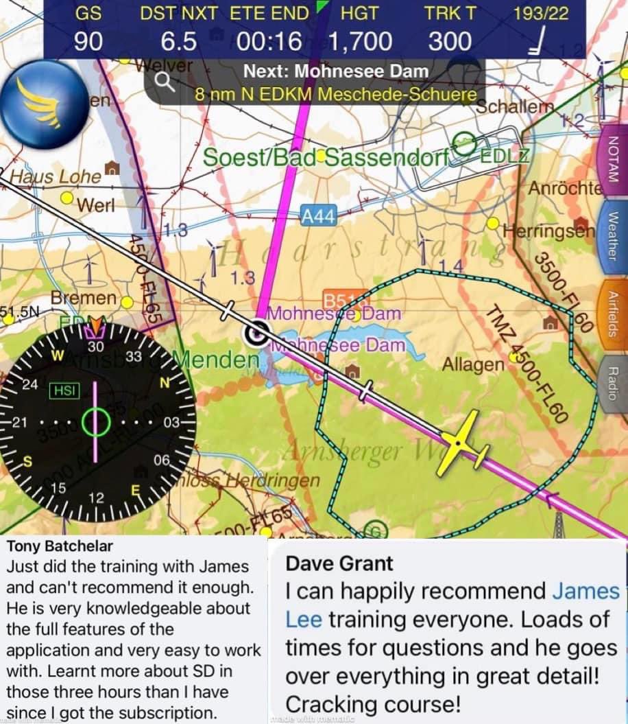 Buddy’s Aviation (@james_lee147) on Twitter photo My next SkyDemon is this Friday, 24th Jan, @ 1000.
I'll show you the following:
Set up, plan trips & routes, use in flight, Flight Plans.
Duration is about 3.5 hours. The cost is £60 and You can book on the link below.
buddysaviation.club/skydemon-groun…
buddysaviation@gmail.com My next SkyDemon is this Friday, 24th Jan, @ 1000.
I'll show you the following:
Set up, plan trips & routes, use in flight, Flight Plans.
Duration is about 3.5 hours. The cost is £60 and You can book on the link below.
buddysaviation.club/skydemon-groun…
buddysaviation@gmail.com