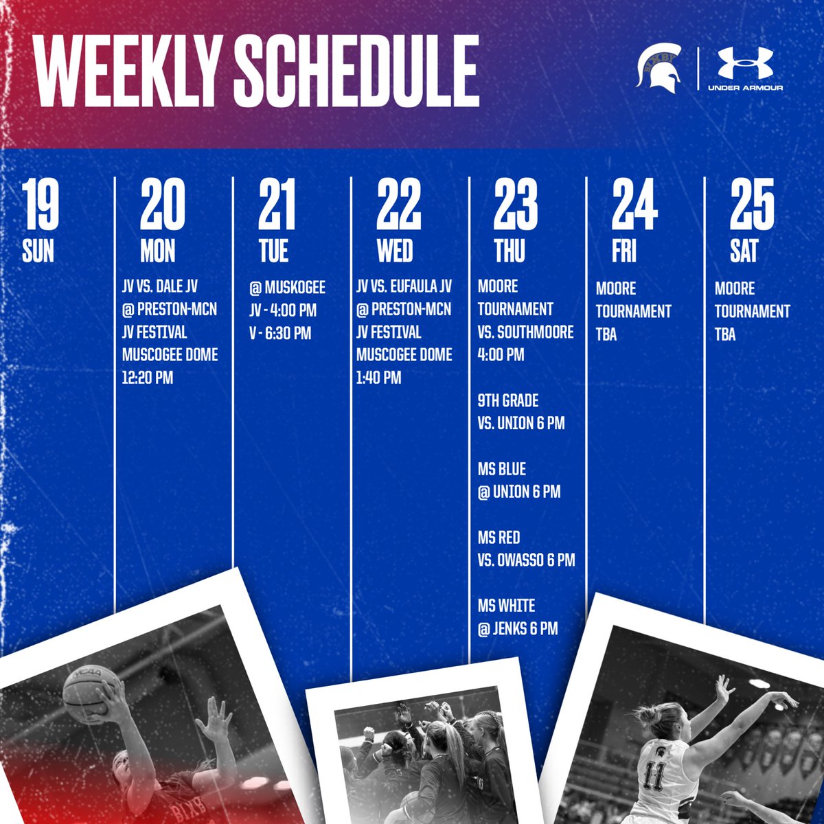 Bixby Lady Spartan Basketball (@bixbywbb) on Twitter photo Buckle up! The Lady Spartans have a full week of hoops on deck! ๐๏ธ๐
#GBG | <a href="/HomeofSpartans/">Bixby Spartan Athletics</a> Buckle up! The Lady Spartans have a full week of hoops on deck! ๐๏ธ๐
#GBG | <a href="/HomeofSpartans/">Bixby Spartan Athletics</a>