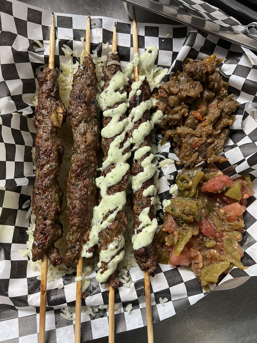 Moroccanskewer's tweet photo. Juicy Moroccan Kafta Platter 🇲🇦🍢 Only $19.99!
Grilled to perfection and bursting with flavor—this is the ultimate comfort food! Served fresh and hot, straight from our food truck

📍 Find us in LA, Monday–Sunday, 5 PM–4 AM.
⏰ Don’t wait—treat yourself tonight!”* https://t.co/wzYVi1TGw7