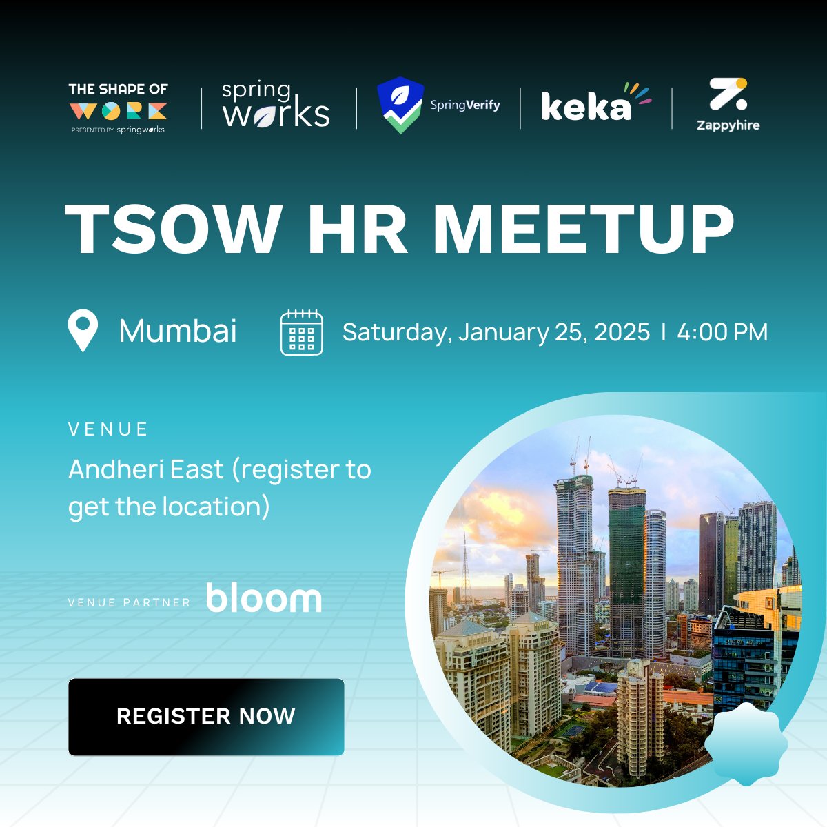 zappyhireglobal's tweet image. 𝗧𝗵𝗲 𝗦𝗵𝗮𝗽𝗲 𝗼𝗳 𝗪𝗼𝗿𝗸 (𝗧𝗦𝗢𝗪) HR 𝗠𝗲𝗲𝘁𝘂𝗽 is coming to Andheri East this Saturday, January 25th, and YOU definitely shouldn’t be missing it!

RSVP now!
bit.ly/4hdTHDW

#tsow #springverify #zappyhire #zappyvue #mumbai #hrevents #theshapeofwork