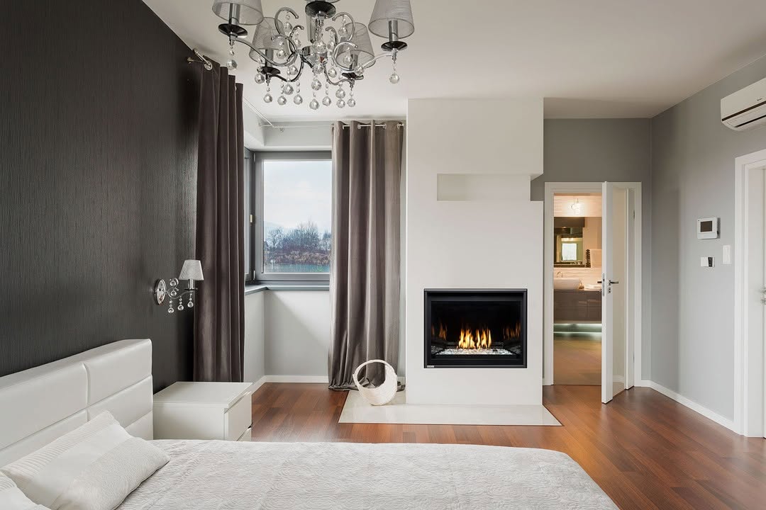 Stay warm and cozy all season long with a Montigo Fireplace🔥  

This Divine Series fireplace with a traditional firebox shape and linear burner makes a great addition to any home!