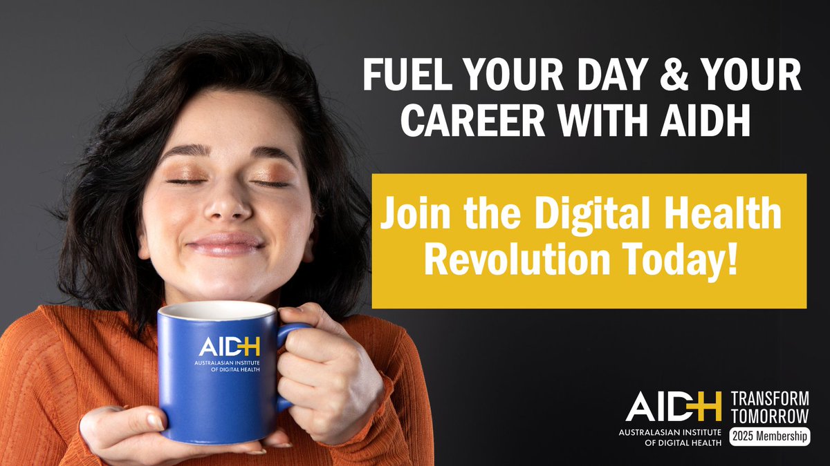 Fuel your day and your career with AIDH!☕️ Join AIDH! For the cost of a weekly almond flat white, or just over $1/day – access resources, networking, and professional development. Join by 15 Feb for the Early Bird offer: $399/year.  bit.ly/42dbJC2 #DigitalHealth #JoinUs