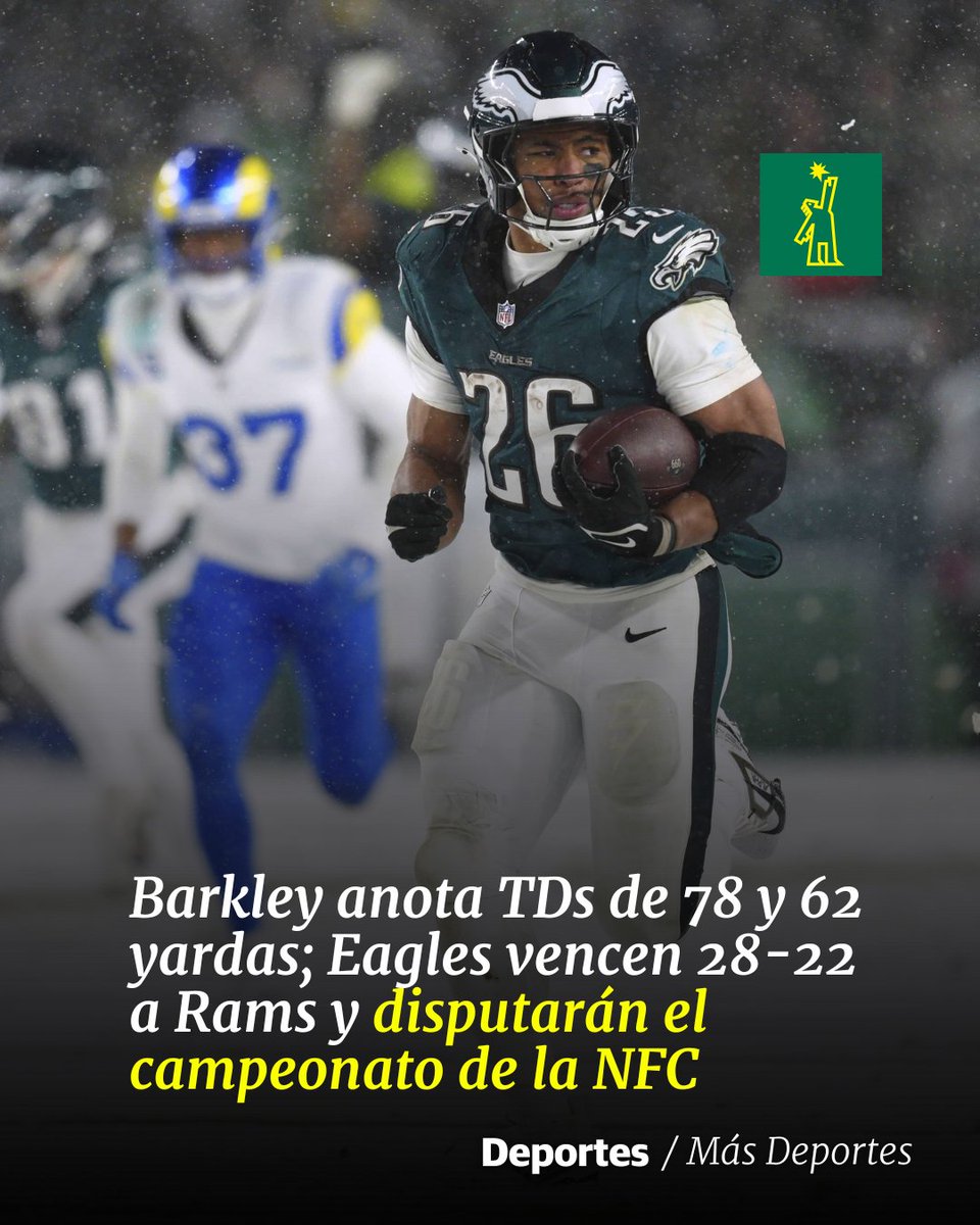 DiarioLibre's tweet photo. 🏈 |#FútbolAméricano| Los Eagles están programados para ser los anfitriones del juego de campeonato de la NFC por quinta vez desde que el Lincoln Financial Field abrió en 2003
🔗 https://t.co/uILDbB2ujf
#DiarioLibre #DeportesDL #NFC #Jugadores #Vencer #Rams #Yardas #Barkley https://t.co/woUcuzPrRE