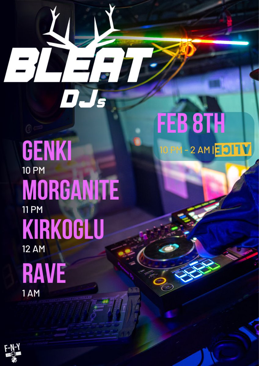 BLEAT IS IN 3 WEEKS!!!

What? BLEAT IN HEAT!
Where? Alice OTR in downtown Cincinnati!
When? Saturday, February 8th from 10pm - 2am!
Why? You ask a lot of questions... you a fed? 👀

We have a stacked lineup for y'all! Starting off the new year right, and we can't wait to see YOU!