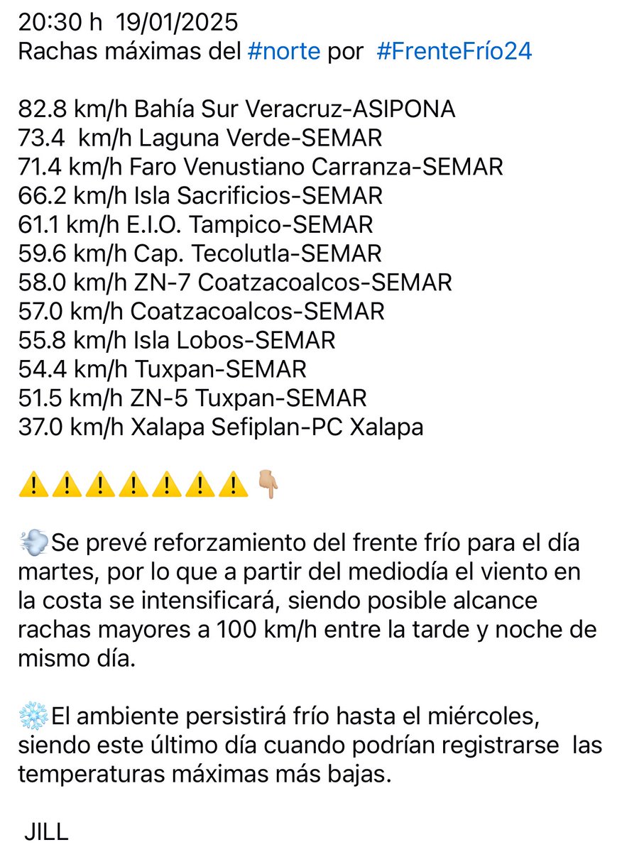 iveth_jill's tweet photo. 20:30 h #norte #FrenteFrio24 #Veracruz https://t.co/L9Wh4s3fOw