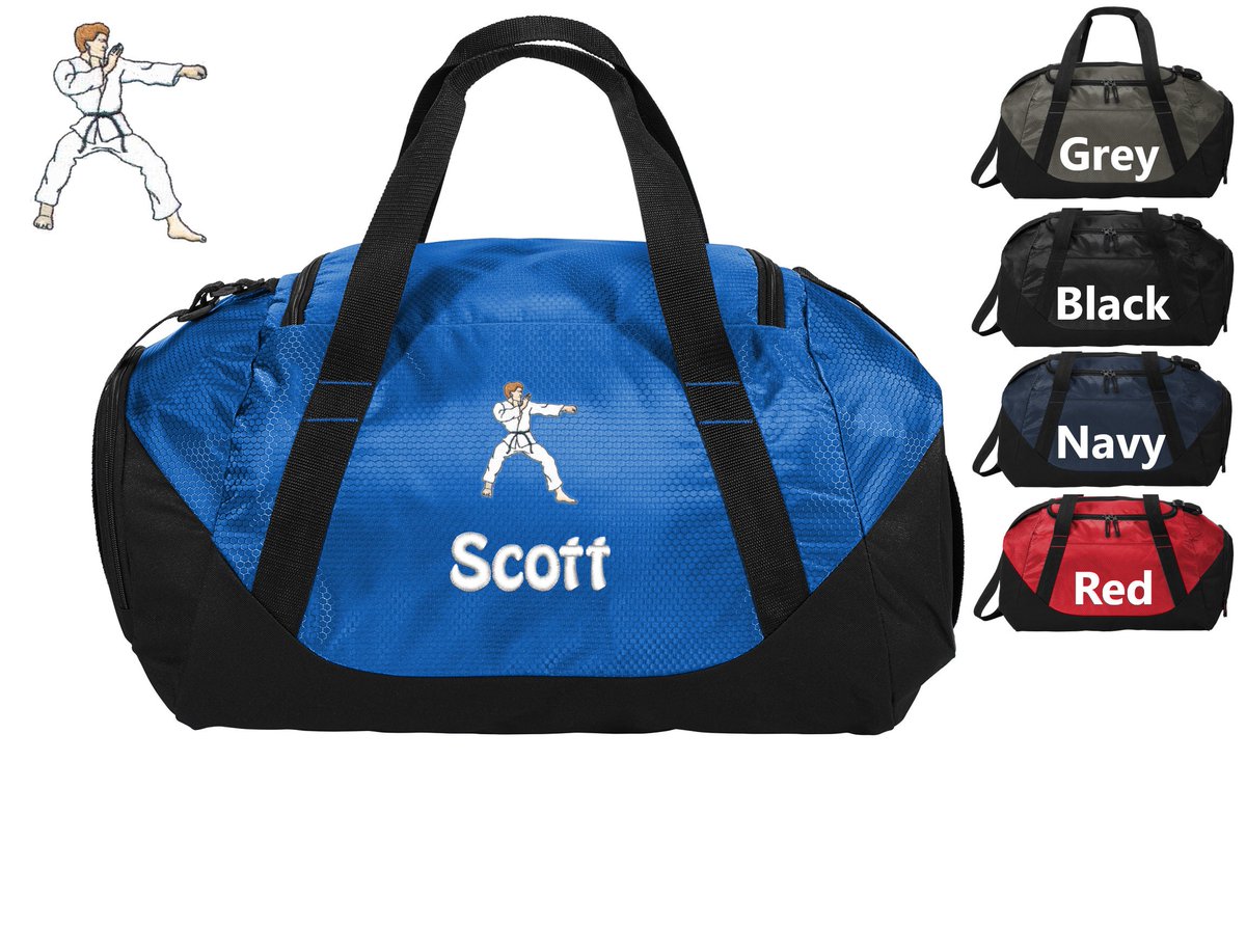 MyKidsApron's tweet image. Personalized Sports Team Karate Duffel Bag, Gym Bag, Weekend Bag, Groomsmen Gift, School PE, Husband Gift, Embroidered with Name etsy.com/listing/762608…
 #MonogrammedBag #personalized